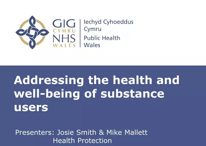 addressing the health and well being of substance users