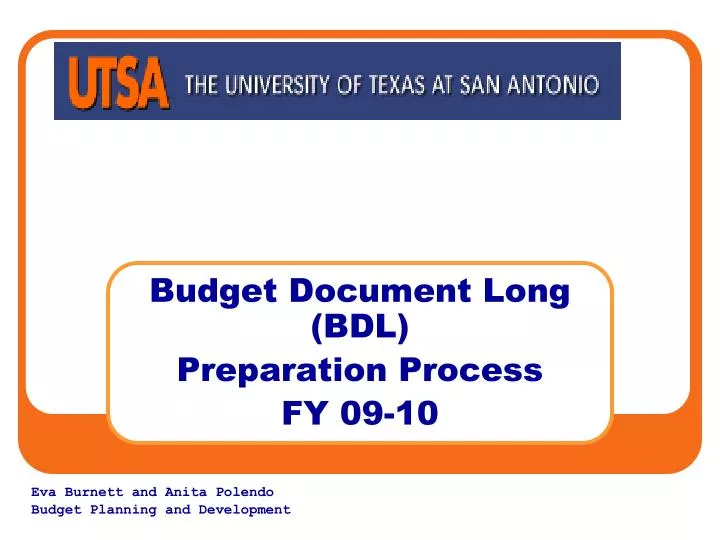 budget document long bdl preparation process fy 09 10