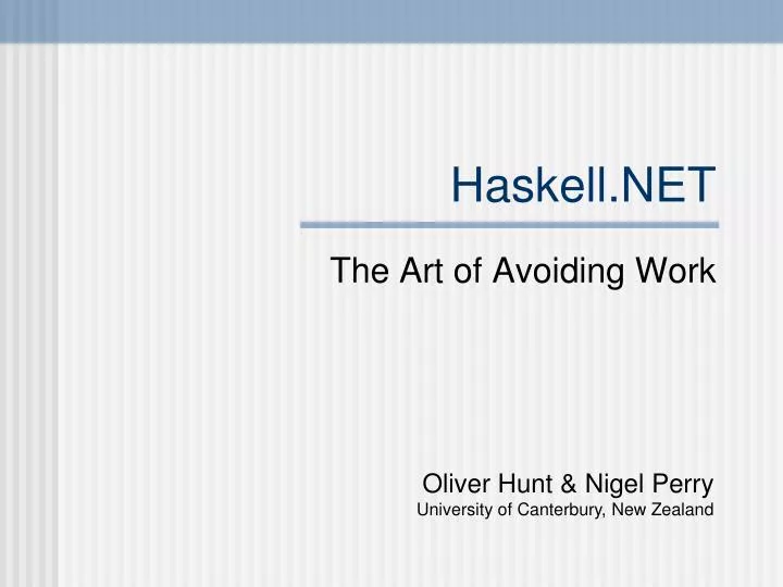 haskell net