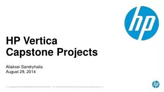 HP Vertica Capstone Projects