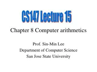 Chapter 8 Computer arithmetics