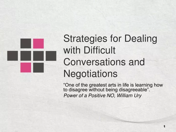 strategies for dealing with difficult conversations and negotiations