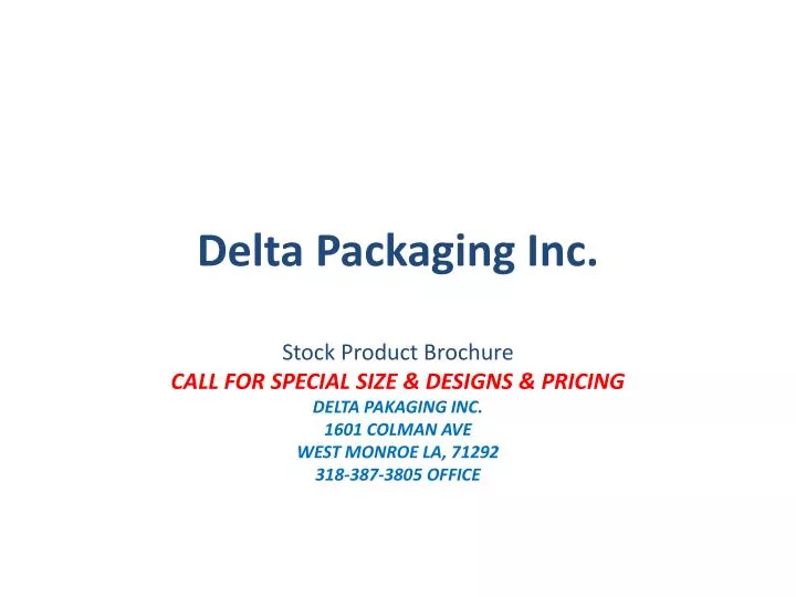 delta packaging inc