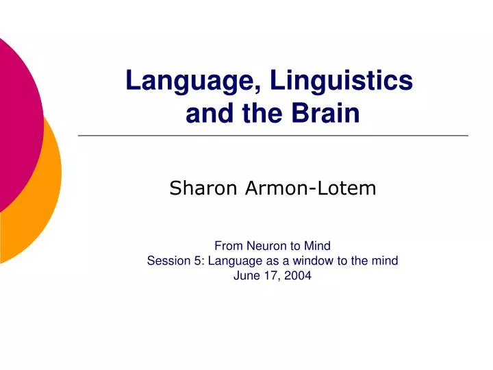 language linguistics and the brain