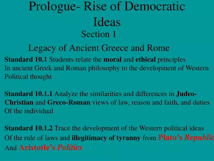 prologue rise of democratic ideas