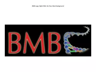 BMB Logo, Right DNA, No Text, Black Background