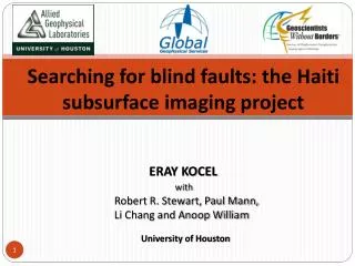 Searching for blind faults: the Haiti subsurface imaging project
