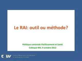 le rai outil ou m thode