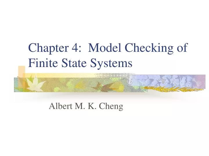 chapter 4 model checking of finite state systems