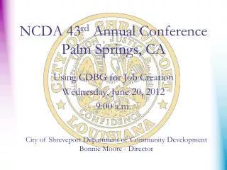 ncda 43 rd annual conference palm springs ca