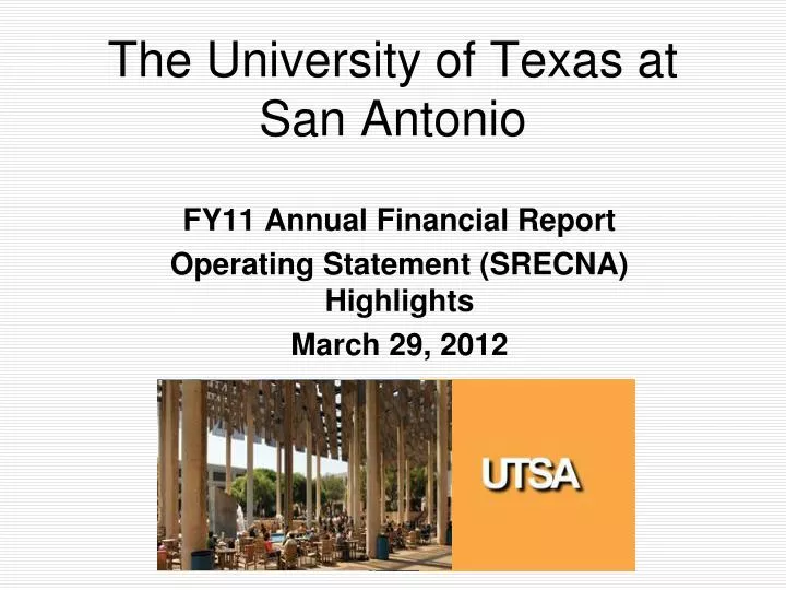 the university of texas at san antonio