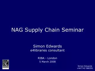 NAG Supply Chain Seminar