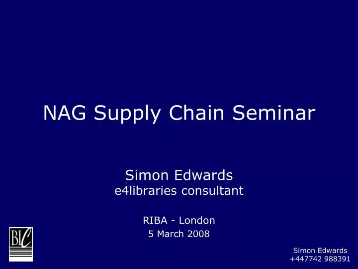 nag supply chain seminar
