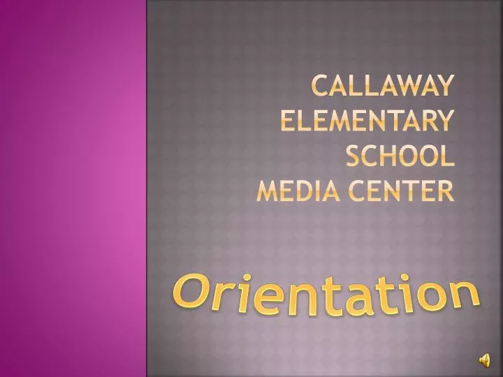 callaway elementary school media center