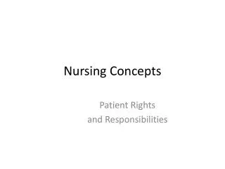 Nursing Concepts