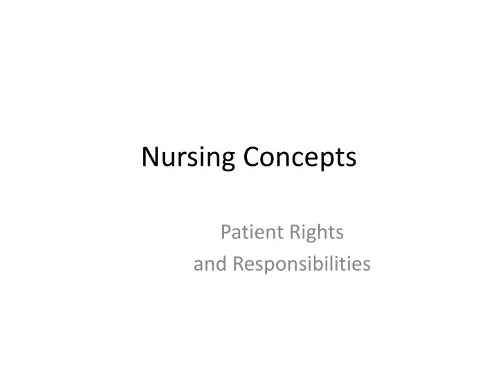 nursing concepts
