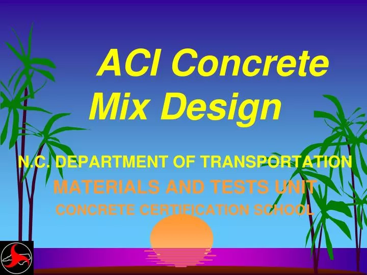 aci concrete mix design