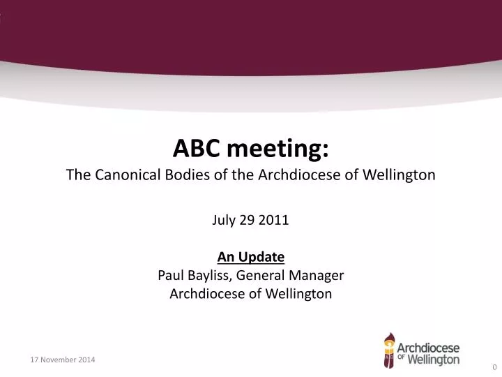abc meeting the canonical bodies of the archdiocese of wellington