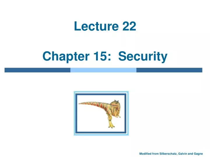 lecture 22 chapter 15 security