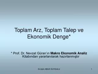 toplam arz toplam talep ve ekonomik denge