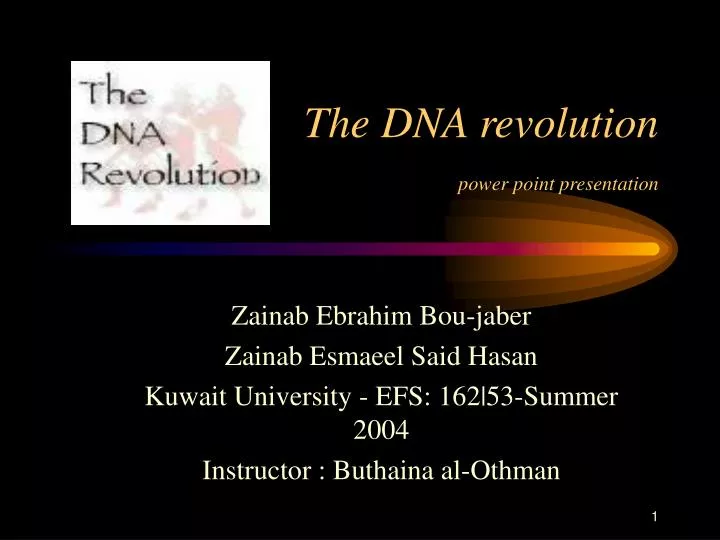 the dna revolution power point presentation