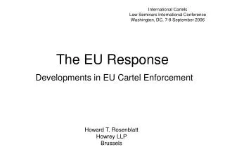 The EU Response