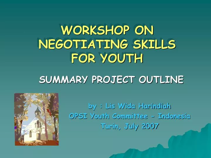 workshop on negotiating skills for youth