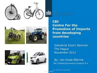 CBI Centre For the Promotion of Imports from developing countries