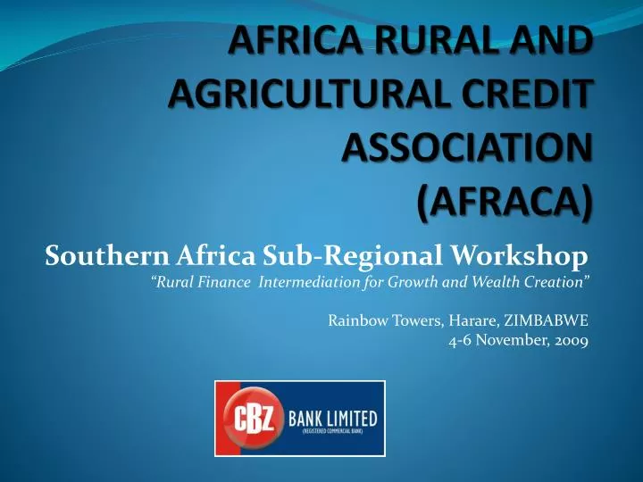 africa rural and agricultural credit association afraca