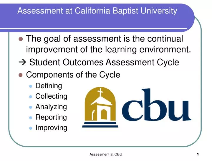 assessment at california baptist university