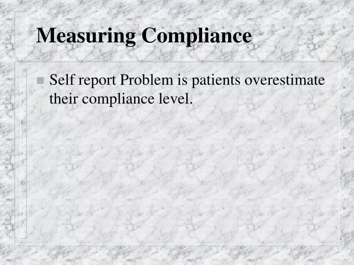 measuring compliance