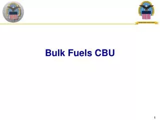 Bulk Fuels CBU