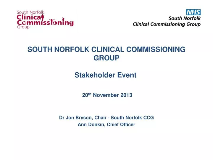 south norfolk clinical commissioning group stakeholder event