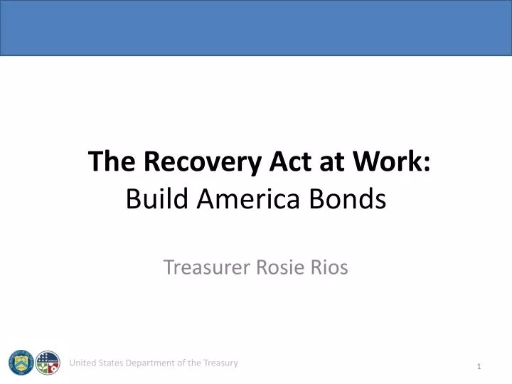 the recovery act at work build america bonds