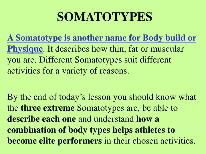 somatotypes