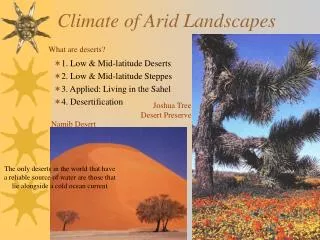 Climate of Arid Landscapes