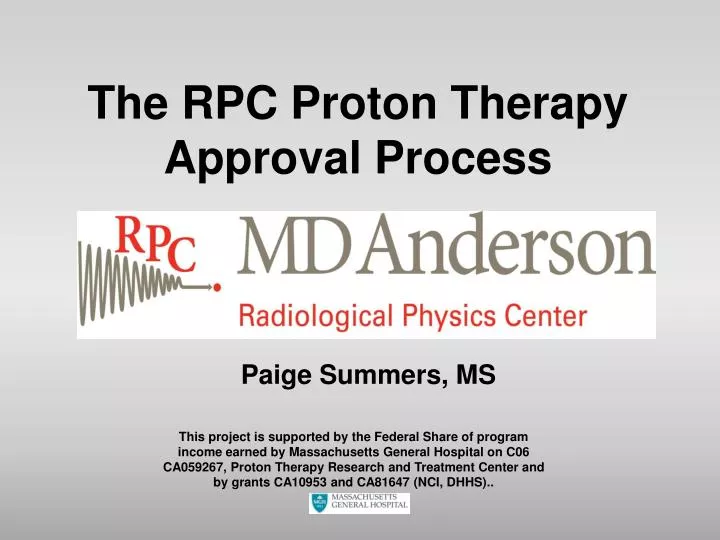the rpc proton therapy approval process