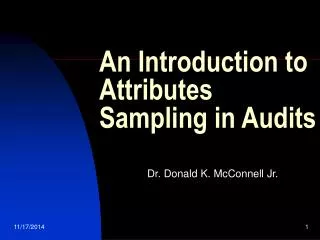 An Introduction to Attributes Sampling in Audits