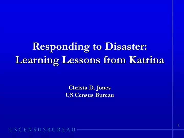 responding to disaster learning lessons from katrina