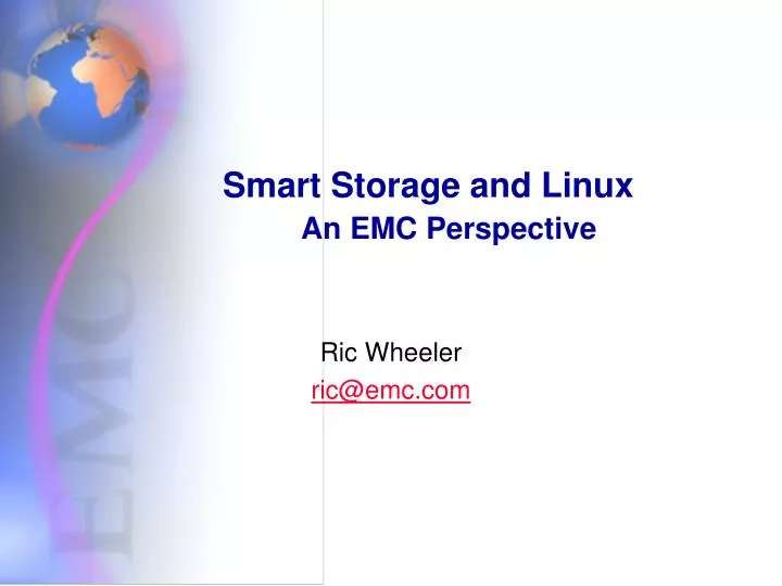 smart storage and linux an emc perspective