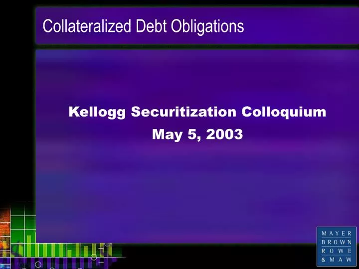 collateralized debt obligations