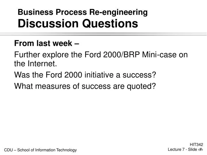 business process re engineering discussion questions