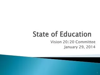 State of Education