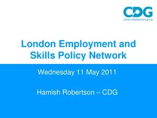 London Employment and Skills Policy Network