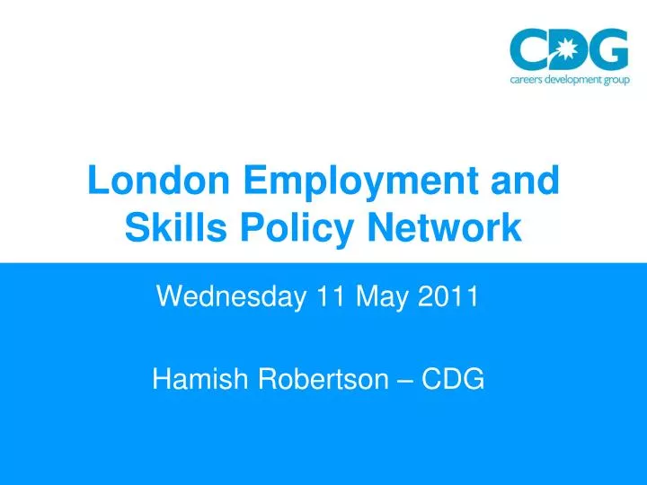 london employment and skills policy network