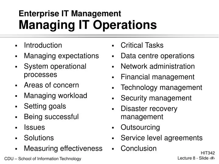 enterprise it management managing it operations