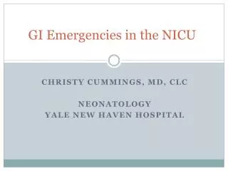 GI Emergencies in the NICU