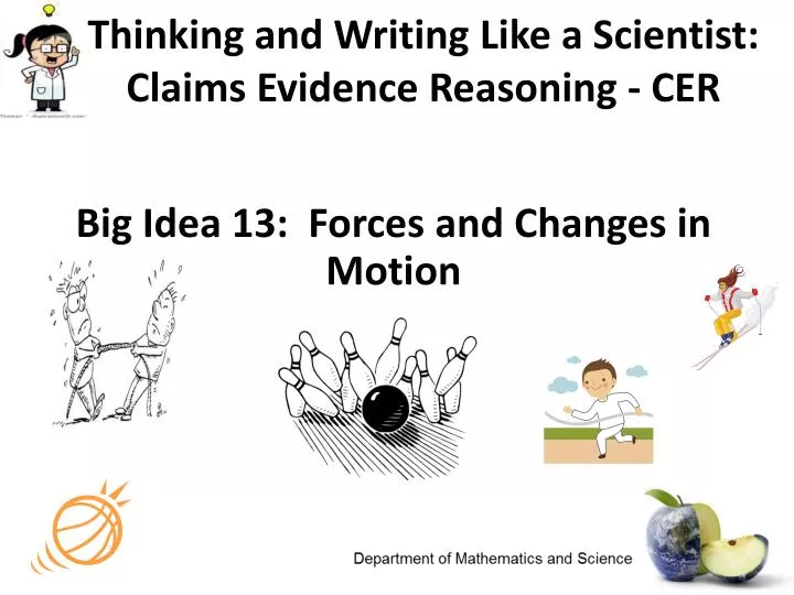 thinking and writing like a scientist claims evidence reasoning cer