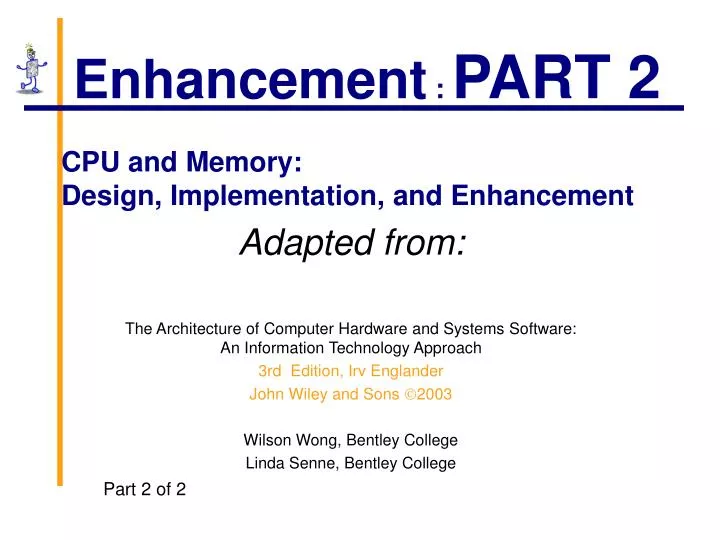 cpu and memory design implementation and enhancement