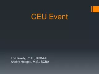 CEU Event